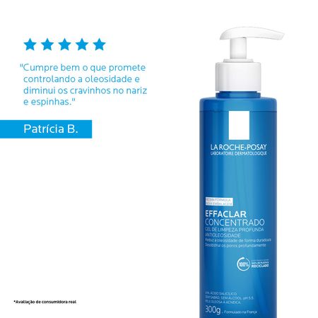 Gel Facial de Limpeza La Roche-Posay Effaclar Concentrado 300 g