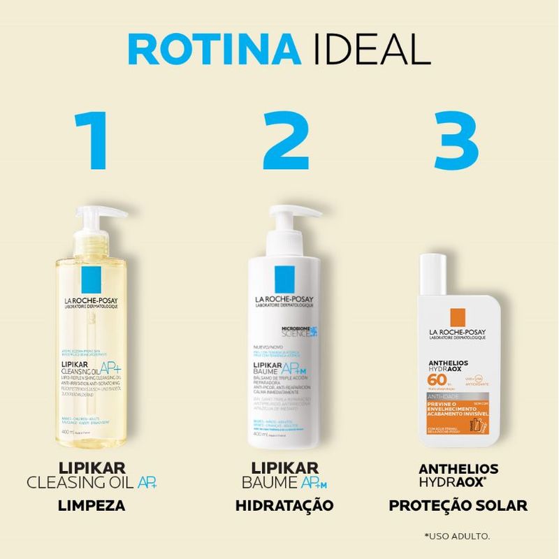 Óleo de Limpeza Hidratante e Anticoceira La Roche-posay - Lipikar Cleansing Oil AP+ 400ml